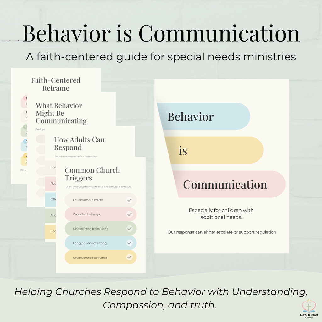 Behavior is Communication: Faith-Centered Posters for Special Need Ministries