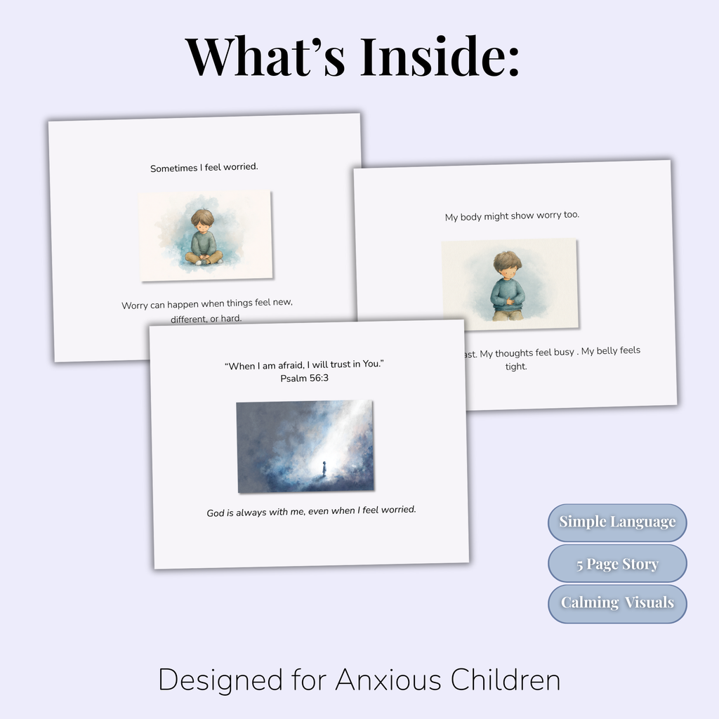 When I feel Worried | A Gentle Social Story with Child Support Pages