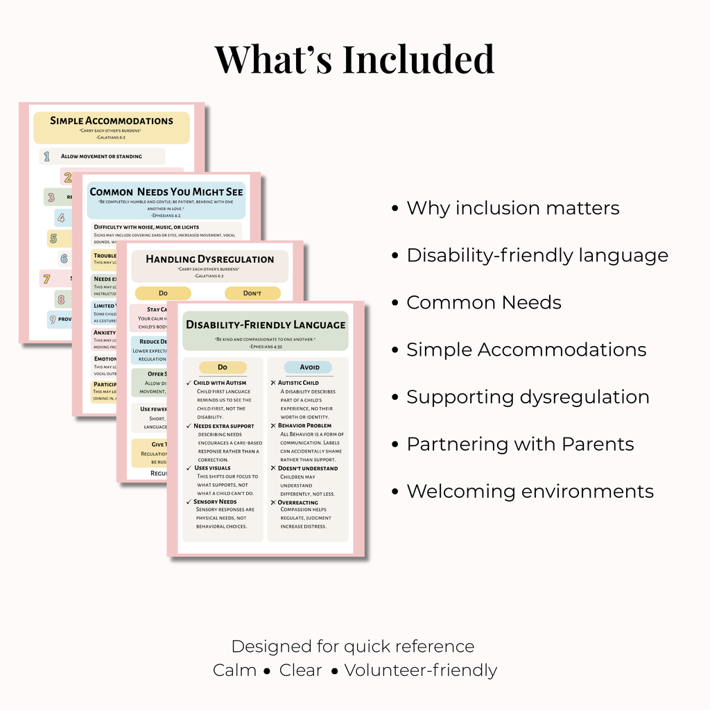 Special Needs Ministry Quick-Reference Guide