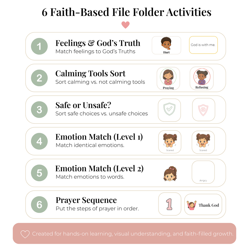 Faith-Based File Folder Activities for Emotional Regulation