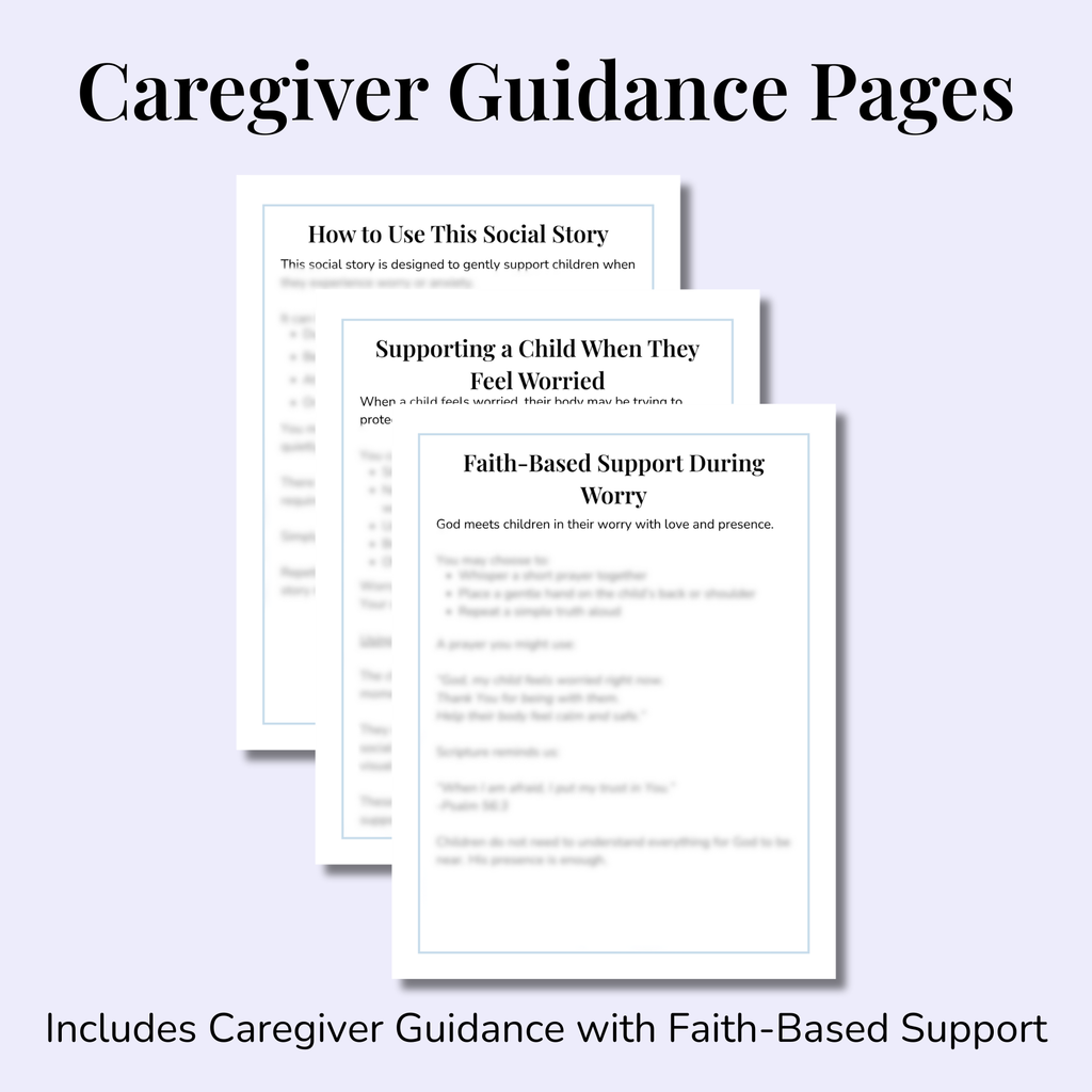 When I feel Worried | A Gentle Social Story with Child Support Pages